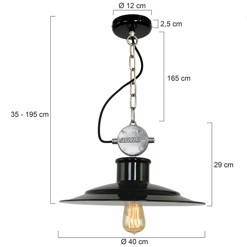 Hanglamp Millstone 7737ZW Zwart