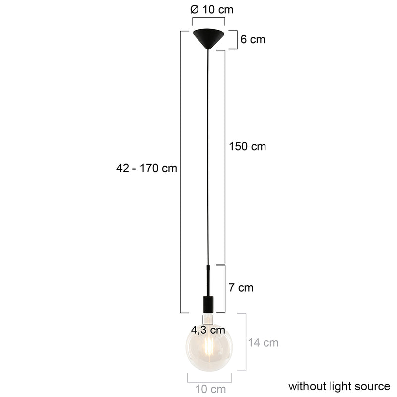 Hanglamp Minimalics 2701ZW Zwart