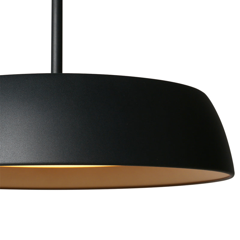 Hanglamp Mykty 3689ZW zwart met goud Ø45 cm 3200 Lumen