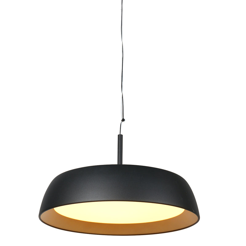 Hanglamp Mykty 3689ZW zwart met goud Ø45 cm 3200 Lumen