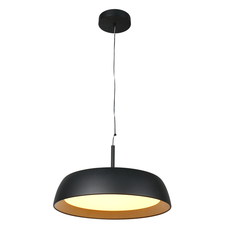 Hanglamp Mykty 3689ZW zwart met goud Ø45 cm 3200 Lumen