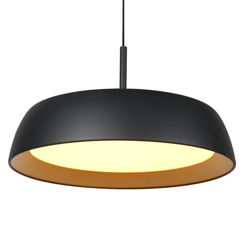 Hanglamp Mykty 3689ZW zwart met goud Ø45 cm 3200 Lumen