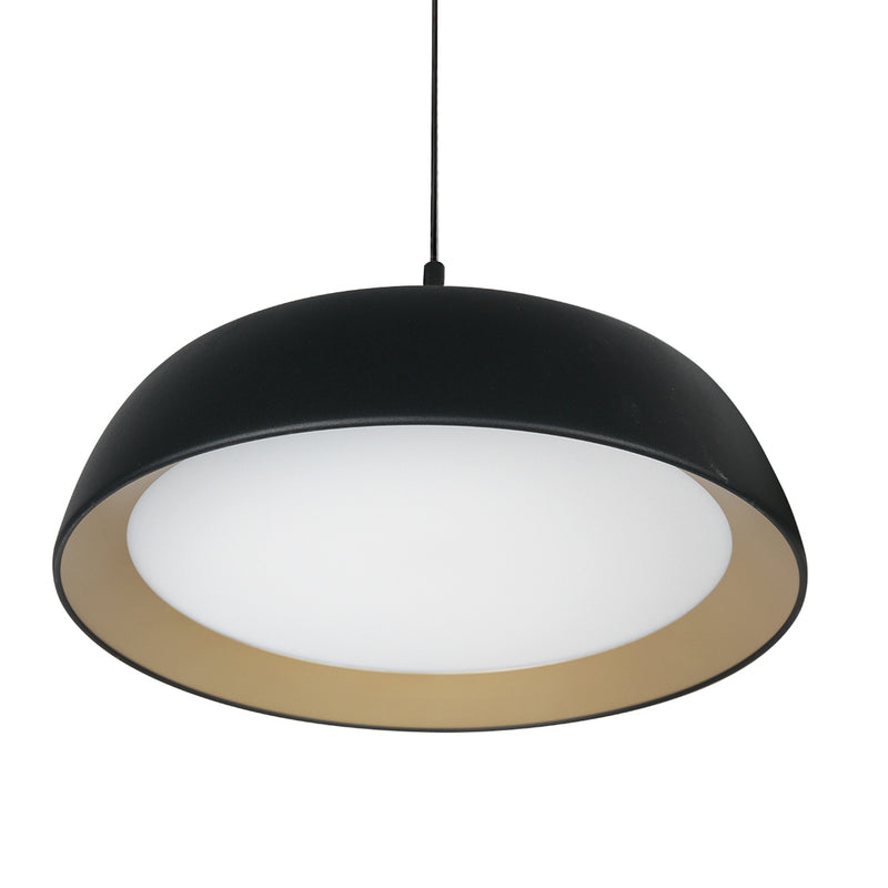 Hanglamp Mykty 3689ZW zwart met goud Ø45 cm 3200 Lumen