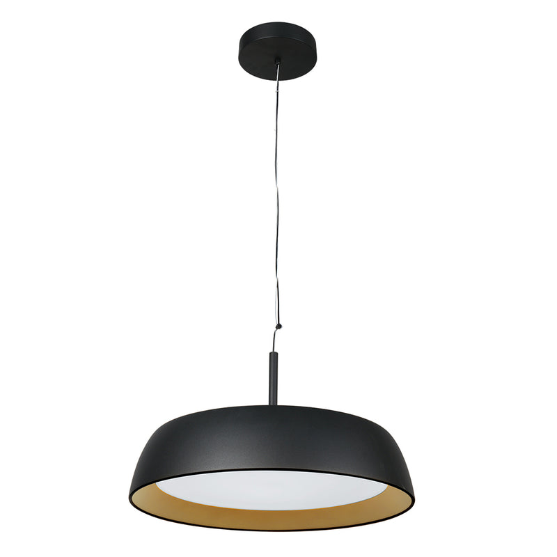 Hanglamp Mykty 3689ZW zwart met goud Ø45 cm 3200 Lumen