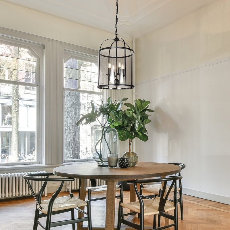 Hanglamp Pimpernel 5972ZW Zwart Ø25 4 x een E14 fitting