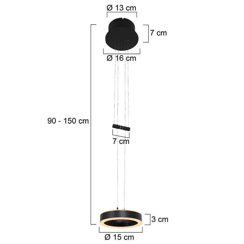 Hanglamp Piola 3500ZW Zwart