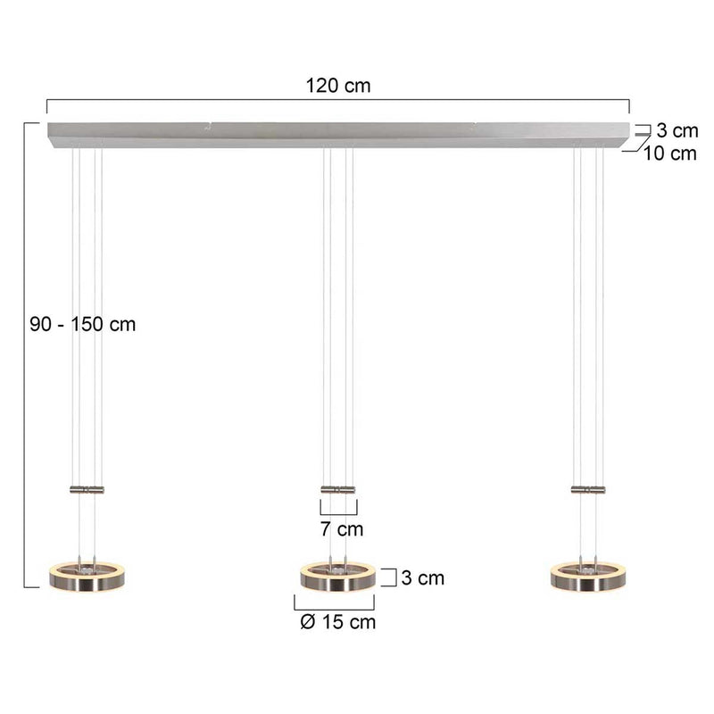 Hanglamp Piola 3501ST Staal