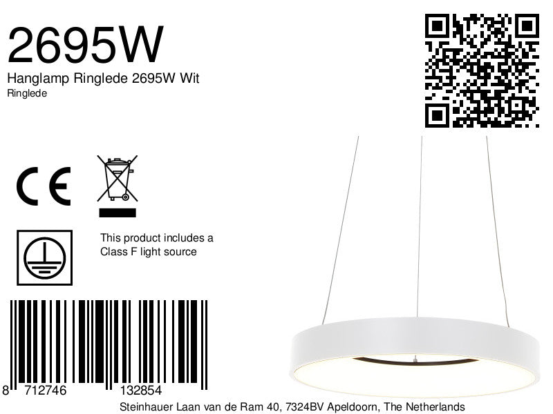 Hanglamp Ringlede 2695W Wit