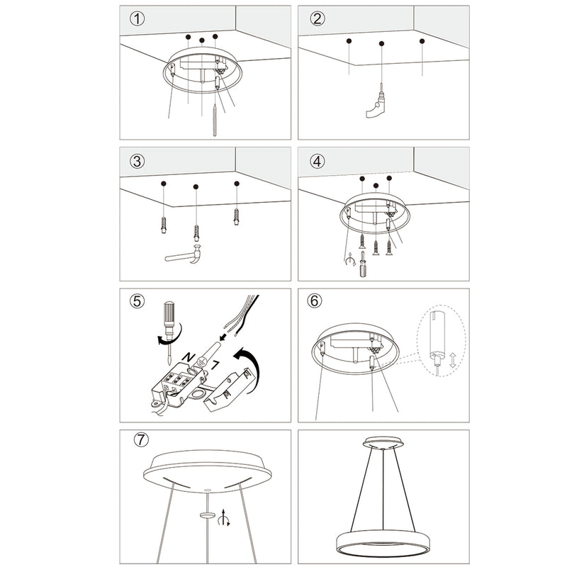 Hanglamp Ringlede 2695W Wit