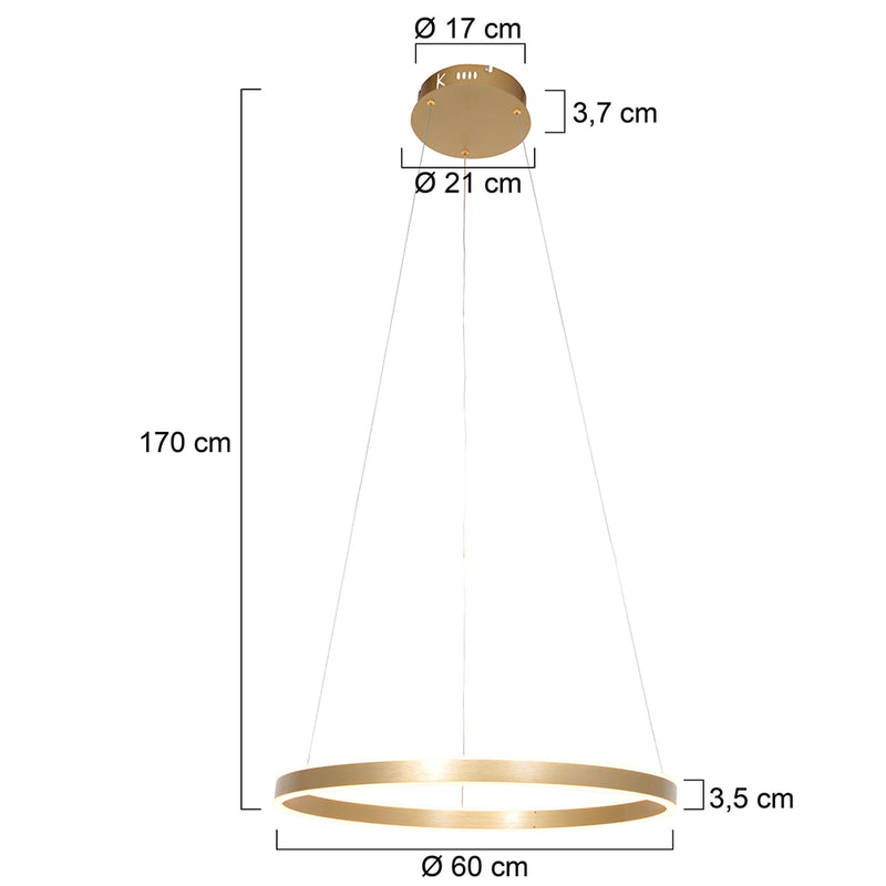 Hanglamp Ringlux 3502GO Goud