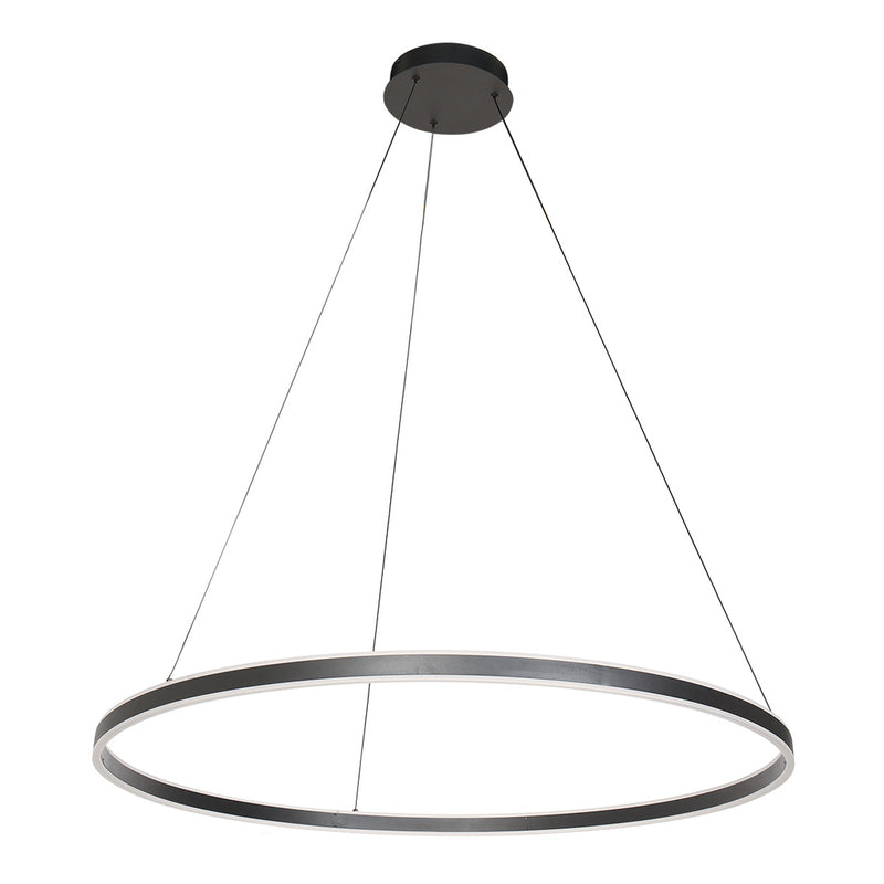 Hanglamp Ringlux 3676ZW Zwart rond 100cm 7200 Lumen