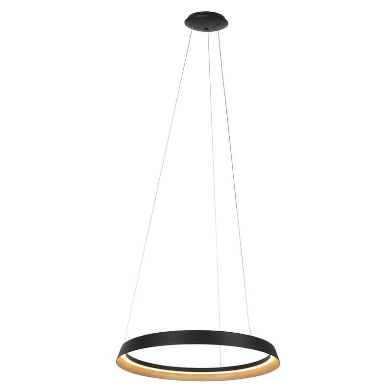 Hanglamp Ringlux 3692ZW Zwart Ø60 4000 Lumen