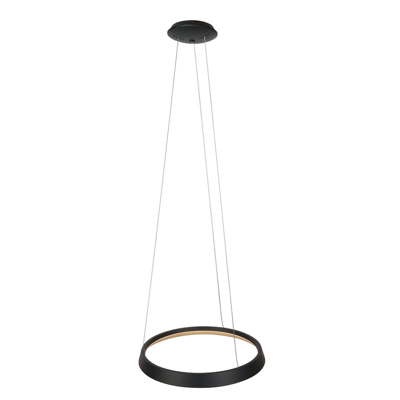 Hanglamp Ringlux 3692ZW Zwart Ø60 4000 Lumen