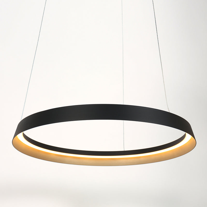 Hanglamp Ringlux 3692ZW Zwart Ø60 4000 Lumen