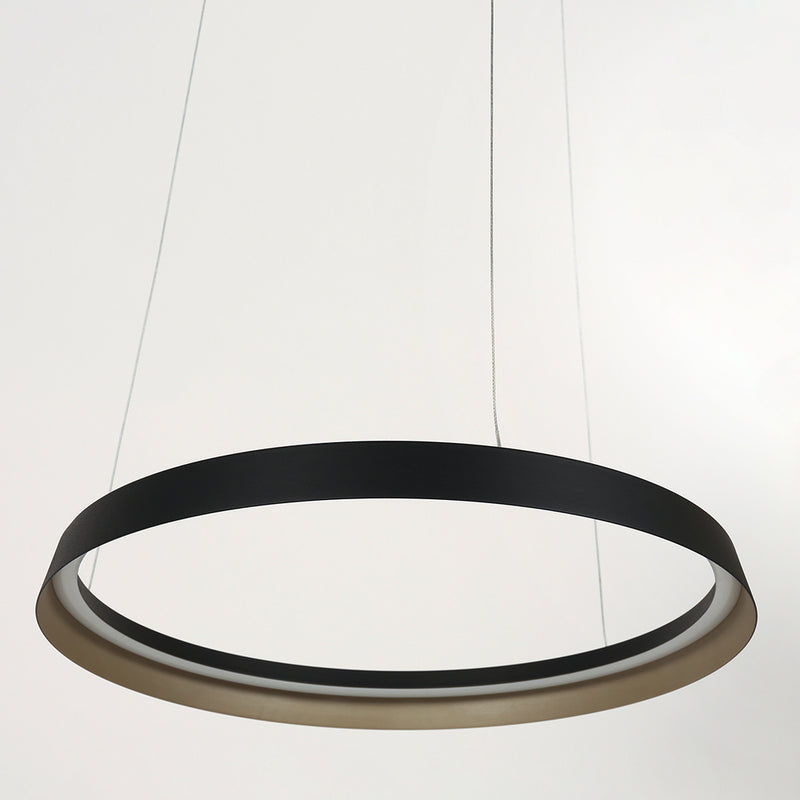 Hanglamp Ringlux 3692ZW Zwart Ø60 4000 Lumen