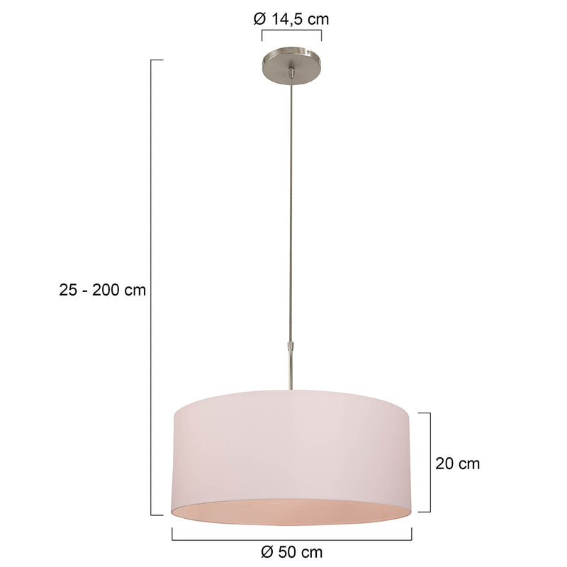 Hanglamp Sparkled Light 3602ST+K10662S Staal-Wit Chintz