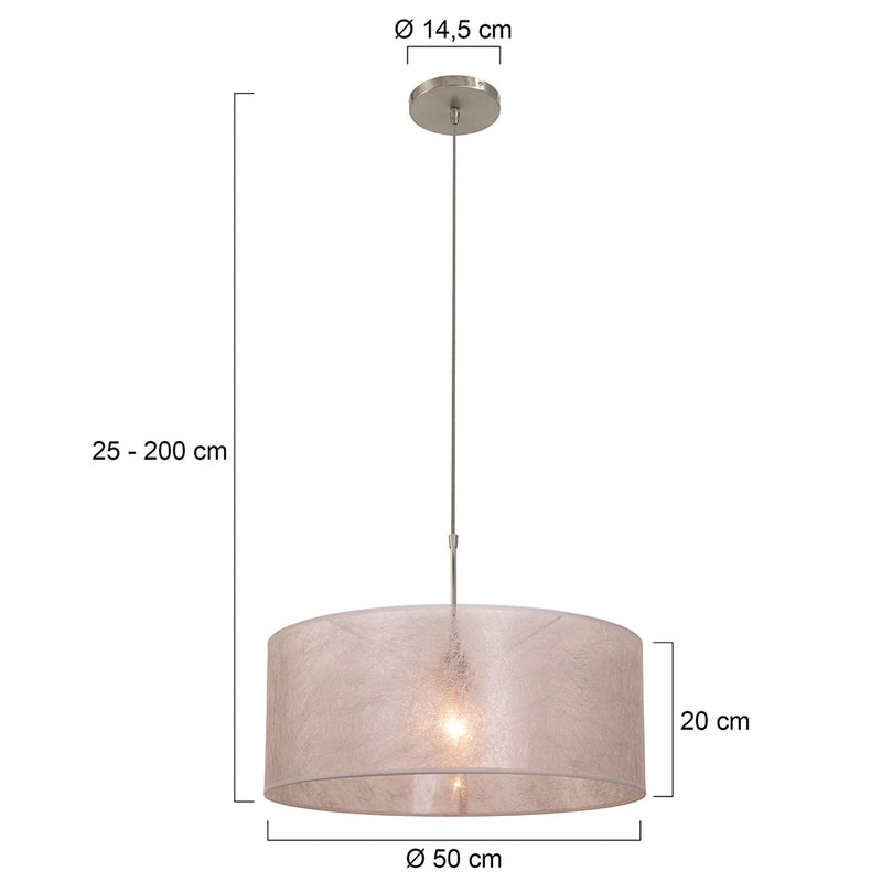 Hanglamp Sparkled Light 3602ST+K1066PS Staal-Sizoflor Zilver