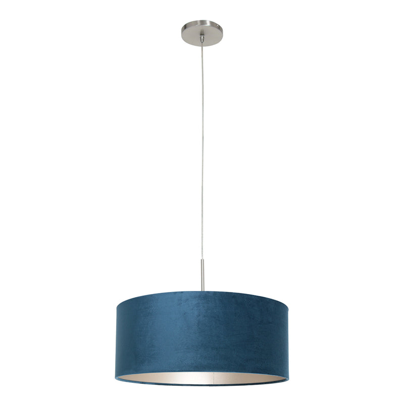 Hanglamp Sparkled Light 3602ST+K1066ZS Staal-Fluweel Blauw