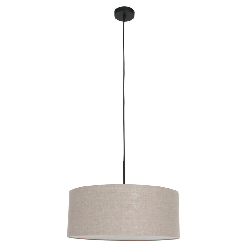 Hanglamp Sparkled Light 3602ZW+K1066RS Zwart-Grijs Linnen