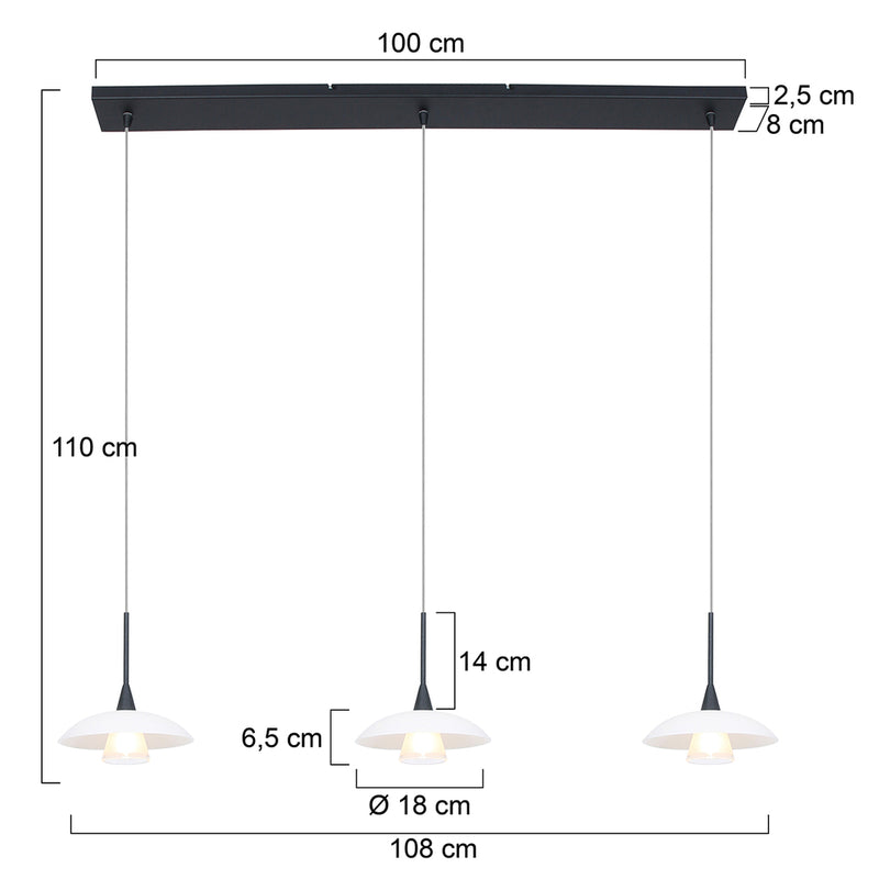 Hanglamp Tallerken 2654ZW Zwart