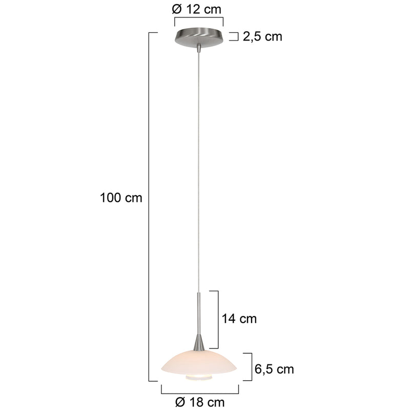 Hanglamp Tallerken 2655ST Staal