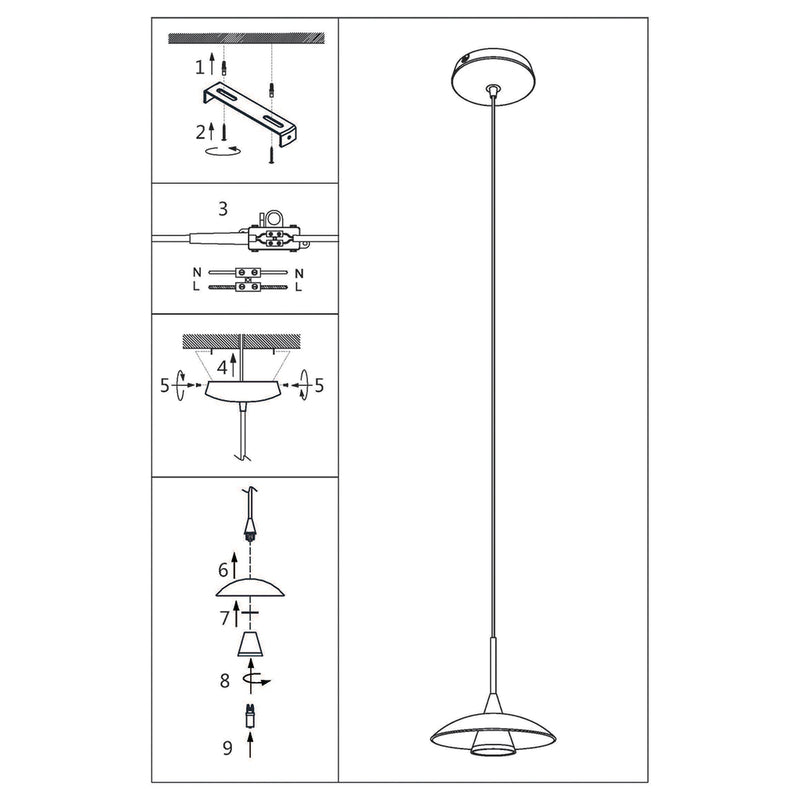 Hanglamp Tallerken 2655ST Staal