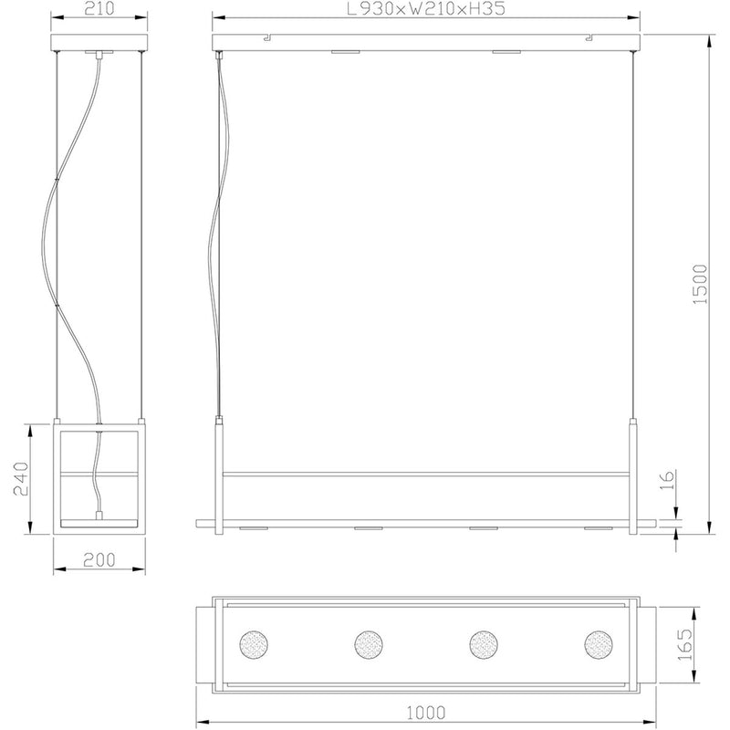 Hanglamp Tør 3298ZW Zwart