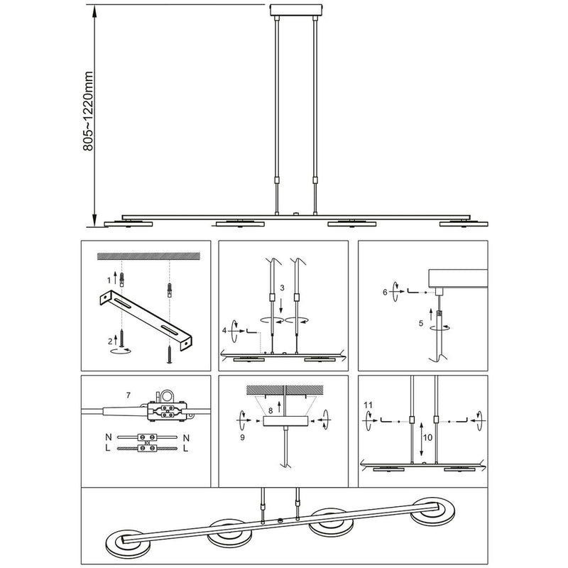 Hanglamp Turound 3512ST Staal