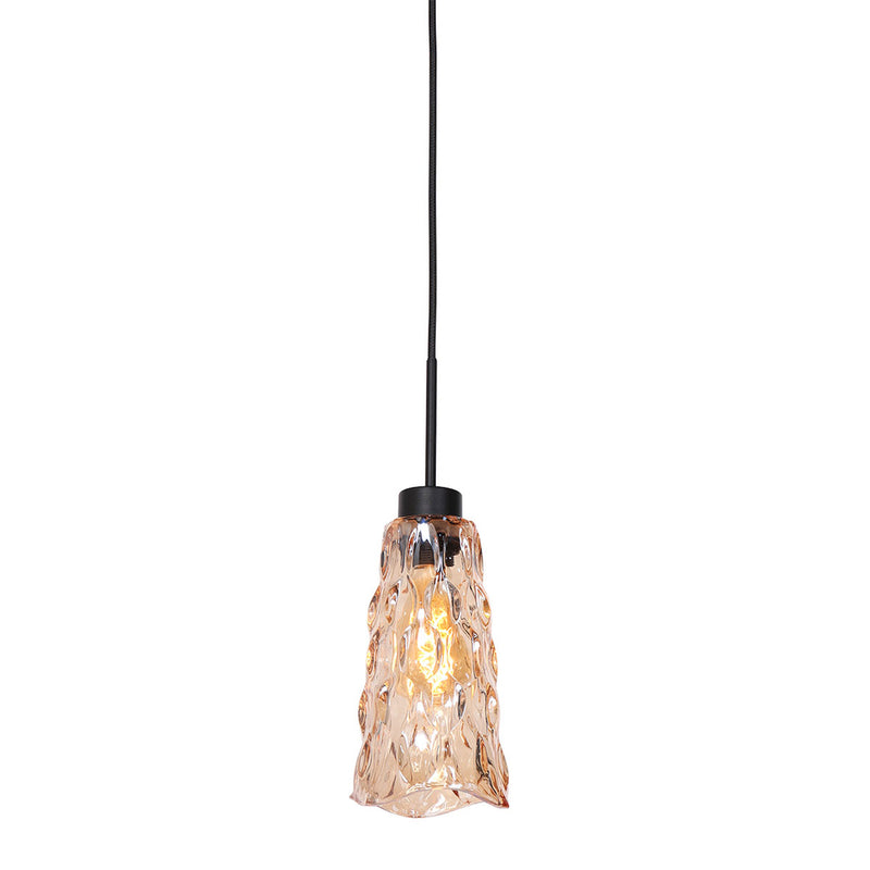 Hanglamp Vidrio 3831ZW amber geel glas