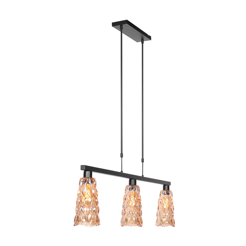 Hanglamp Vidrio 3832ZW amber geel glas