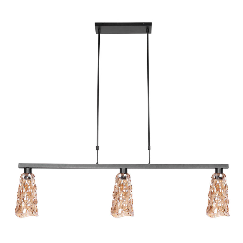 Hanglamp Vidrio 3832ZW amber geel glas