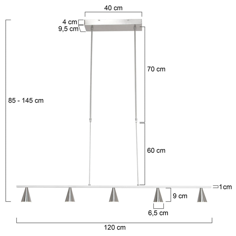 Hanglamp Vortex 3066ST Staal