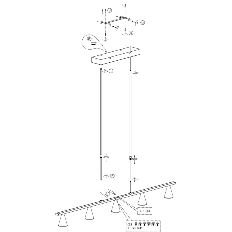 Hanglamp Vortex 3066ST Staal