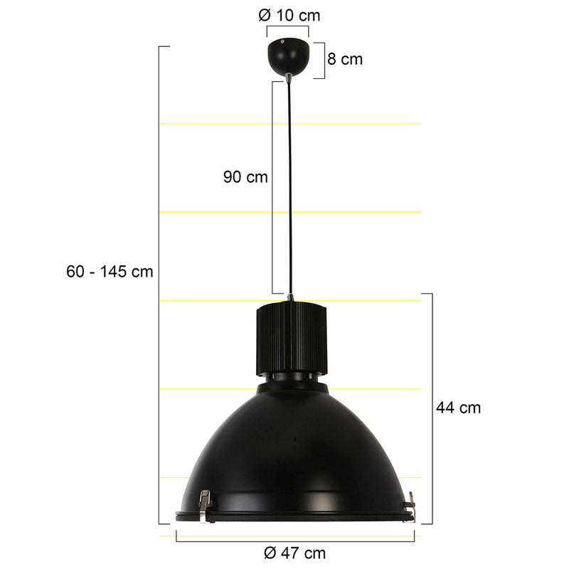 Hanglamp Warbier 7277ZW Zwart