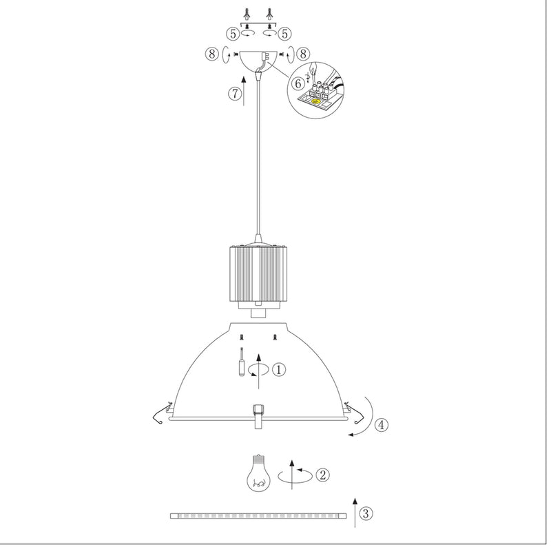 Hanglamp Warbier 7277ZW Zwart