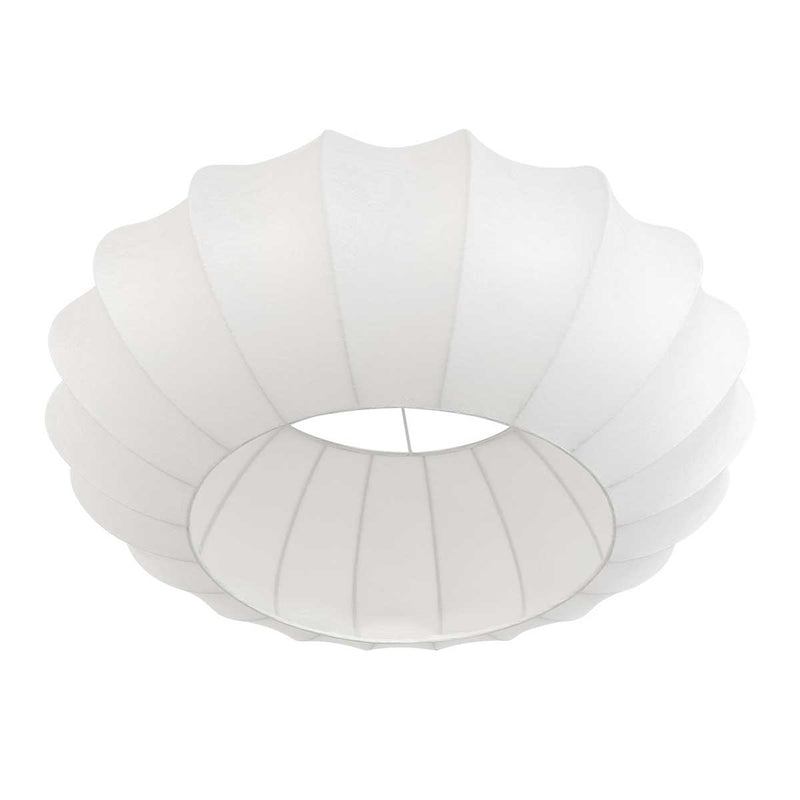 Kap 60cm oval white silk