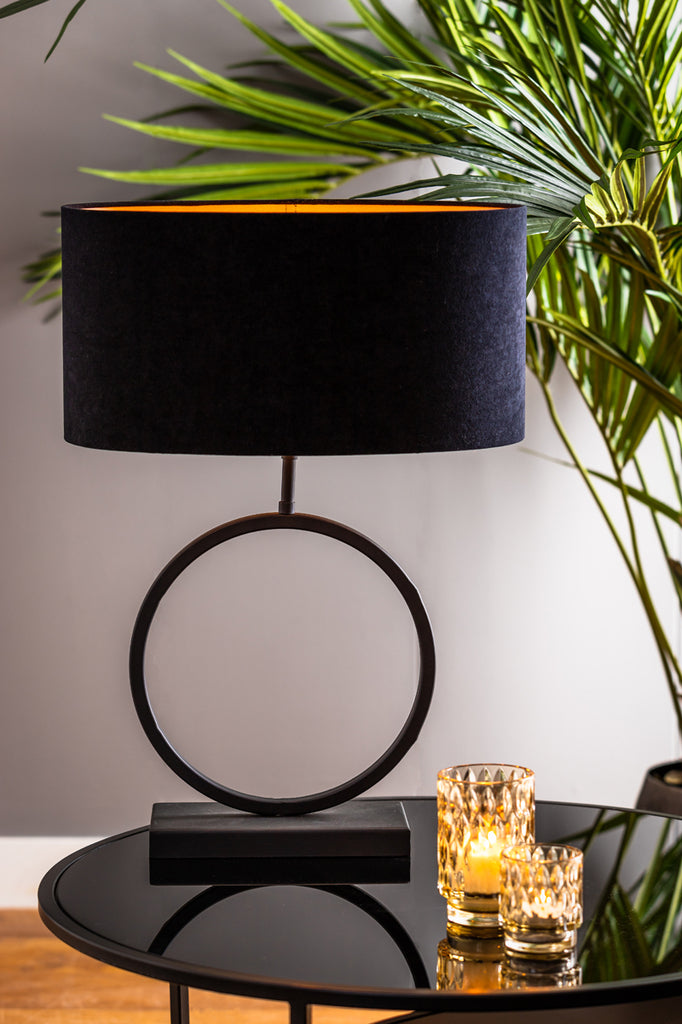 Lamp base 30x12,5x42 cm LIVA matt black