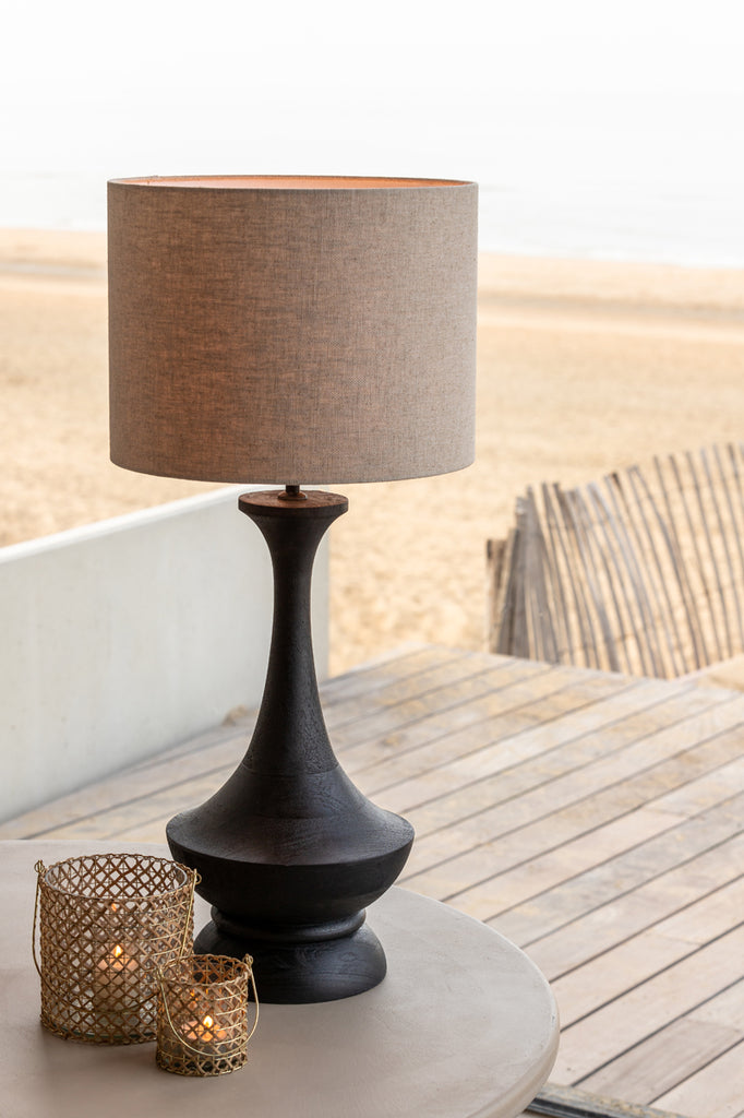 Lamp base 28x66 cm NICOLO wood matt black