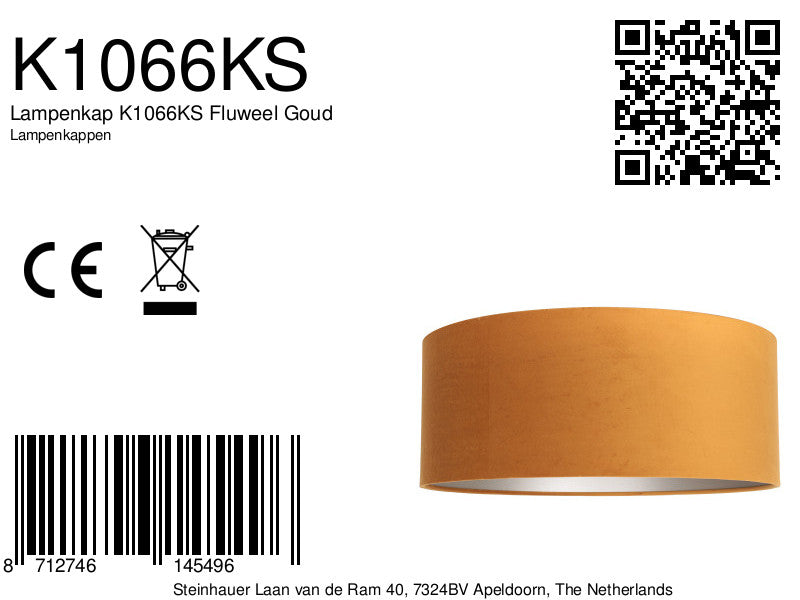 Lampenkap K1066KS Fluweel Goud