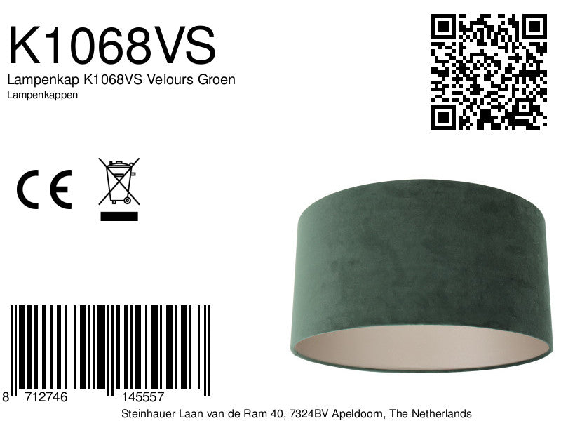 Lampenkap K1068VS Velours Groen