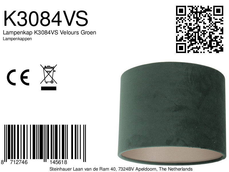 Lampenkap K3084VS Velours Groen