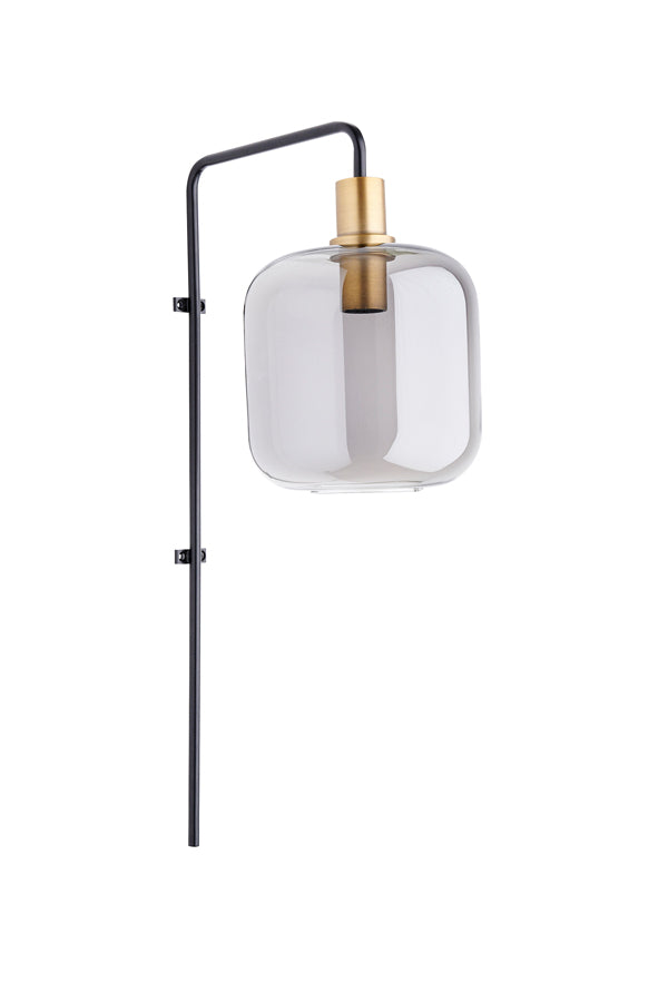 Wall lamp 35x21x70 cm LEKAR antique bronze+smoked glass