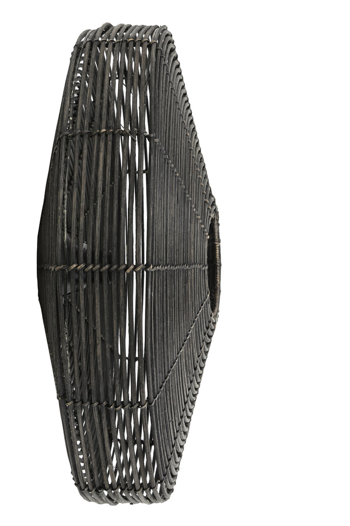 Wall lamp 60x21 cm MATAKA rattan dark brown