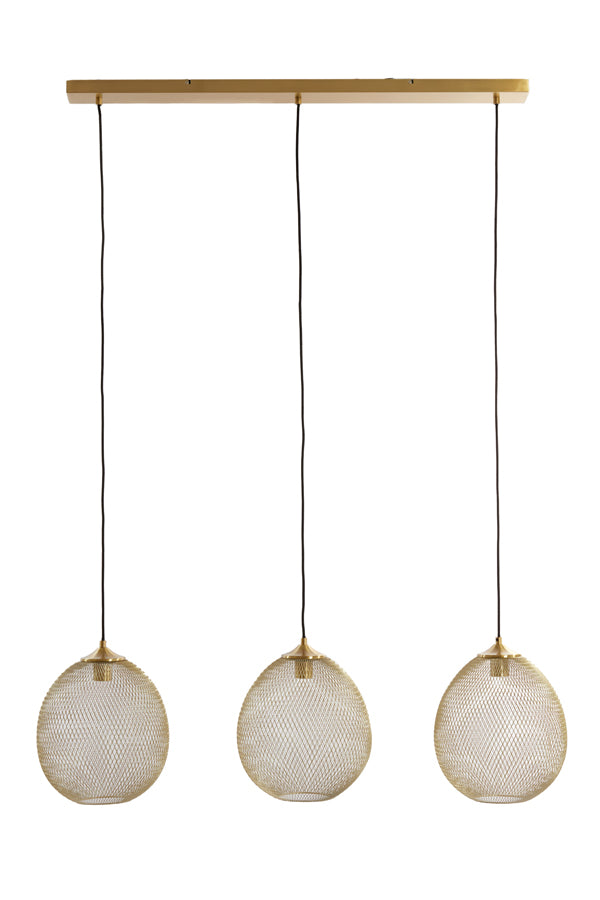 Hanglamp Moroc – Goud – 104x30x34cm -3 Lampen