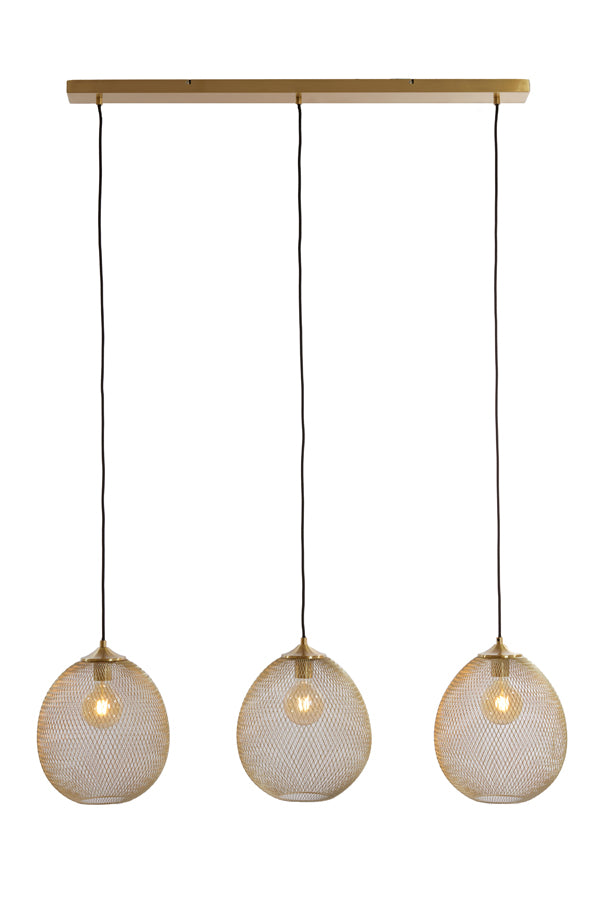 Hanglamp Moroc – Goud – 104x30x34cm -3 Lampen