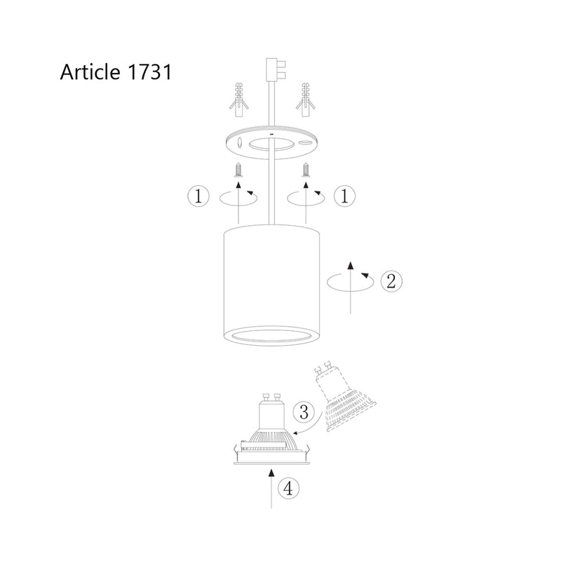 Opbouwspot Pélite spot 1731W Wit