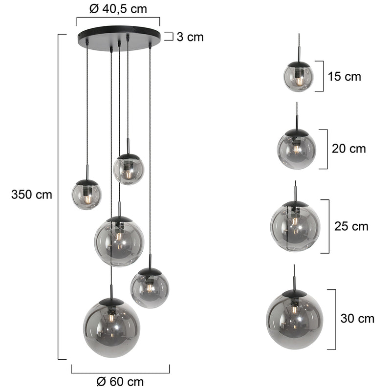 Plafondlamp Bollique 2730ZW Zwart