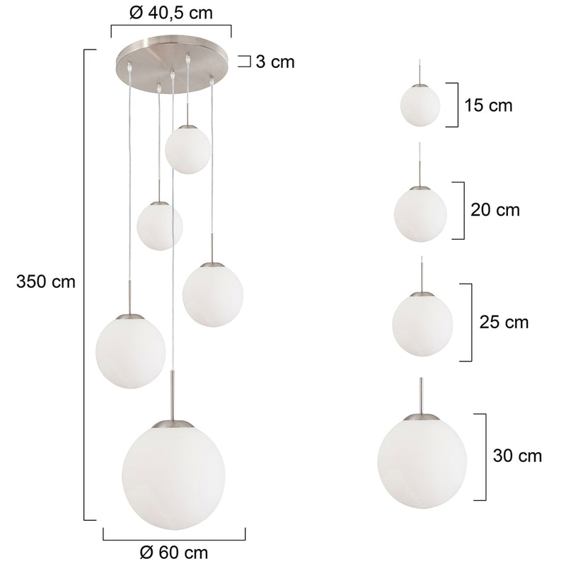 Plafondlamp Bollique 7376ST Staal