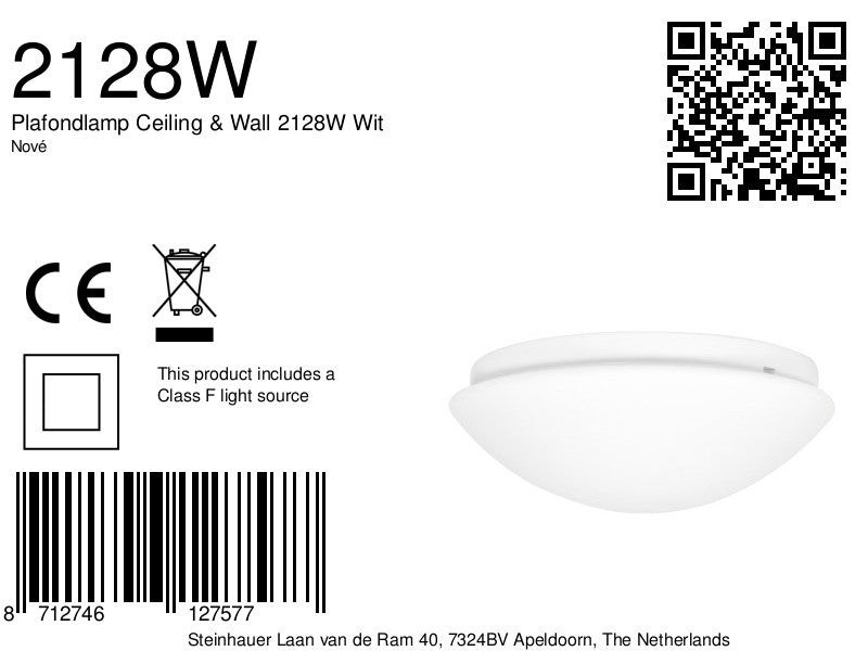 Plafondlamp Ceiling & Wall 2128W Wit