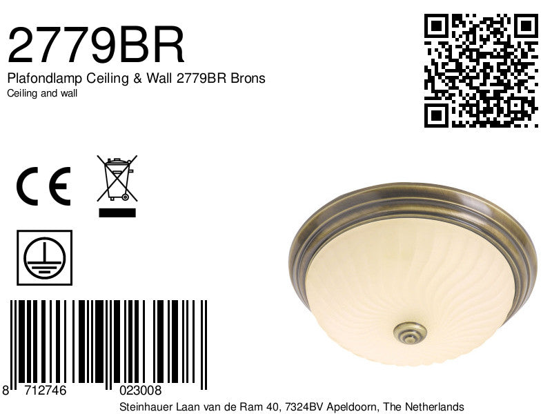 Plafondlamp Ceiling & Wall 2779BR Brons